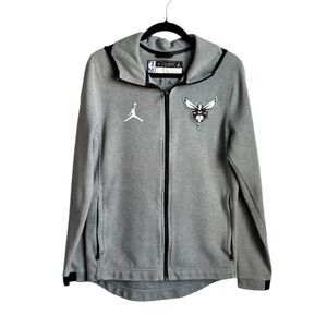 Charlotte Hornets Air Jordan Gray NBA Full-Zip Hoodie Size Small